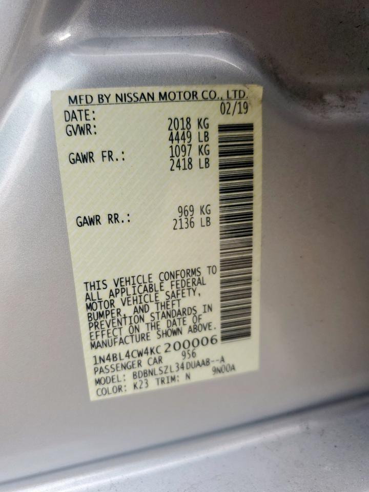2019 NISSAN ALTIMA