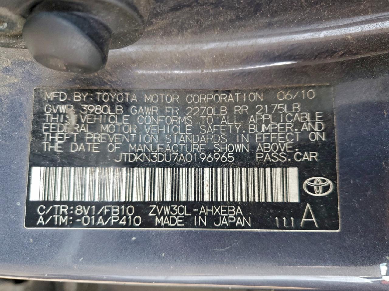2010 TOYOTA PRIUS