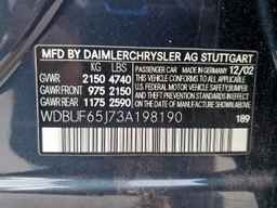 2003 MERCEDES-BENZ E-Class