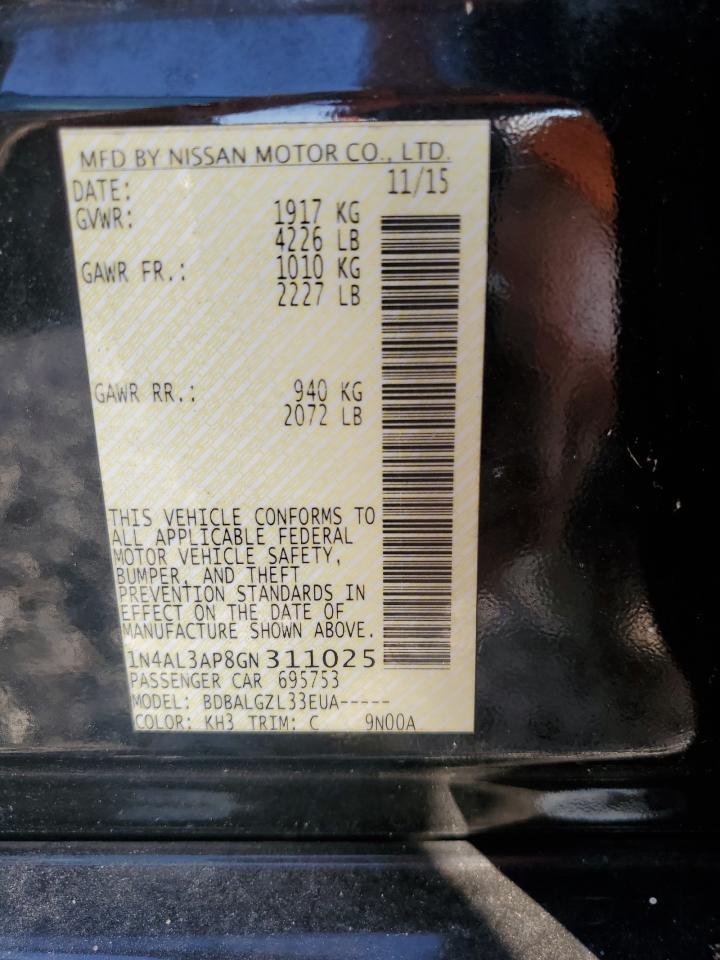 2016 NISSAN ALTIMA