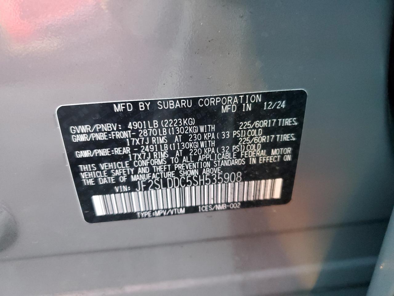 2025 SUBARU FORESTER