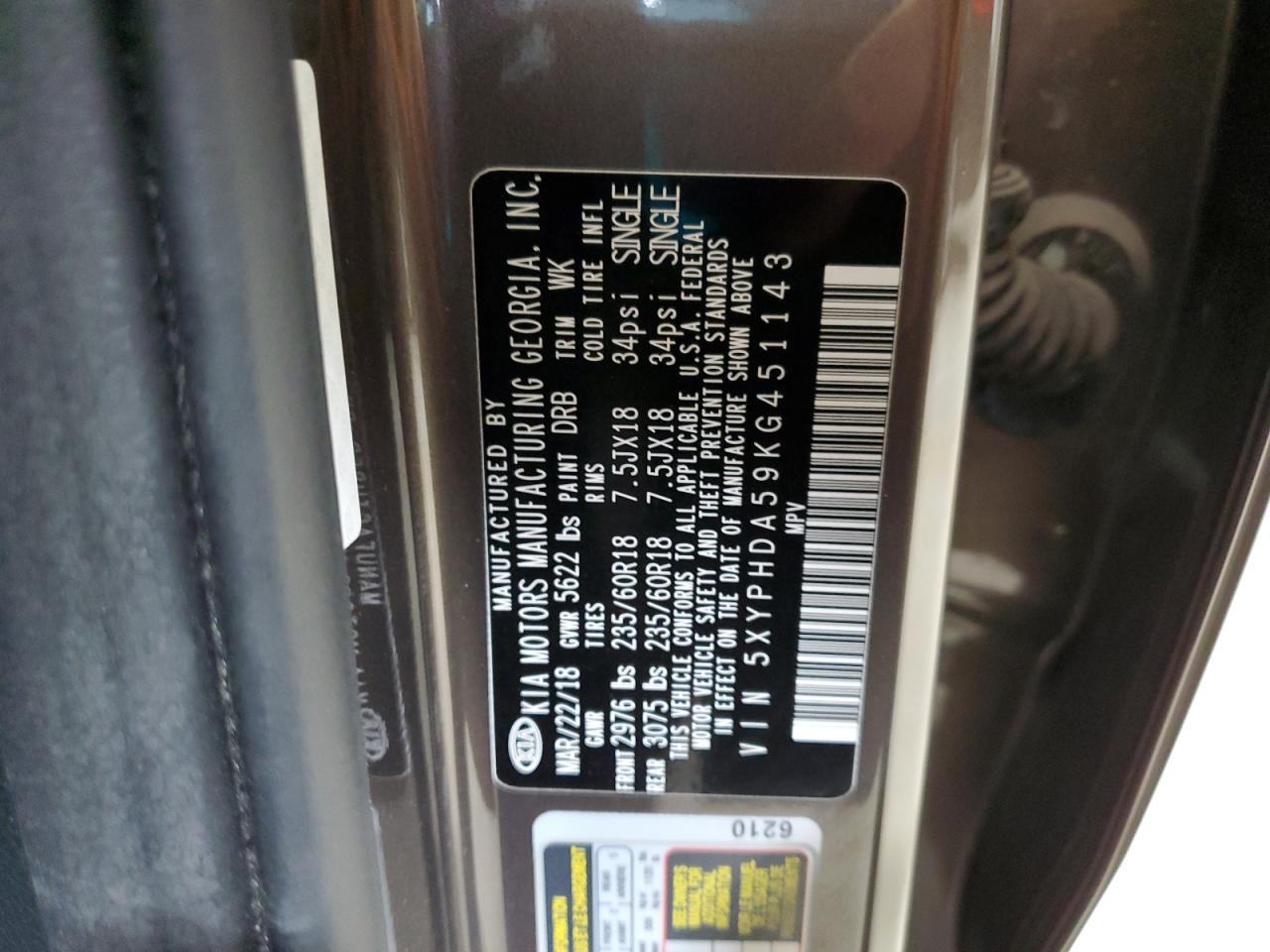 2019 KIA SORENTO
