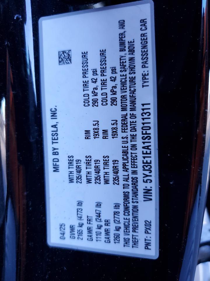 2025 TESLA MODEL 3