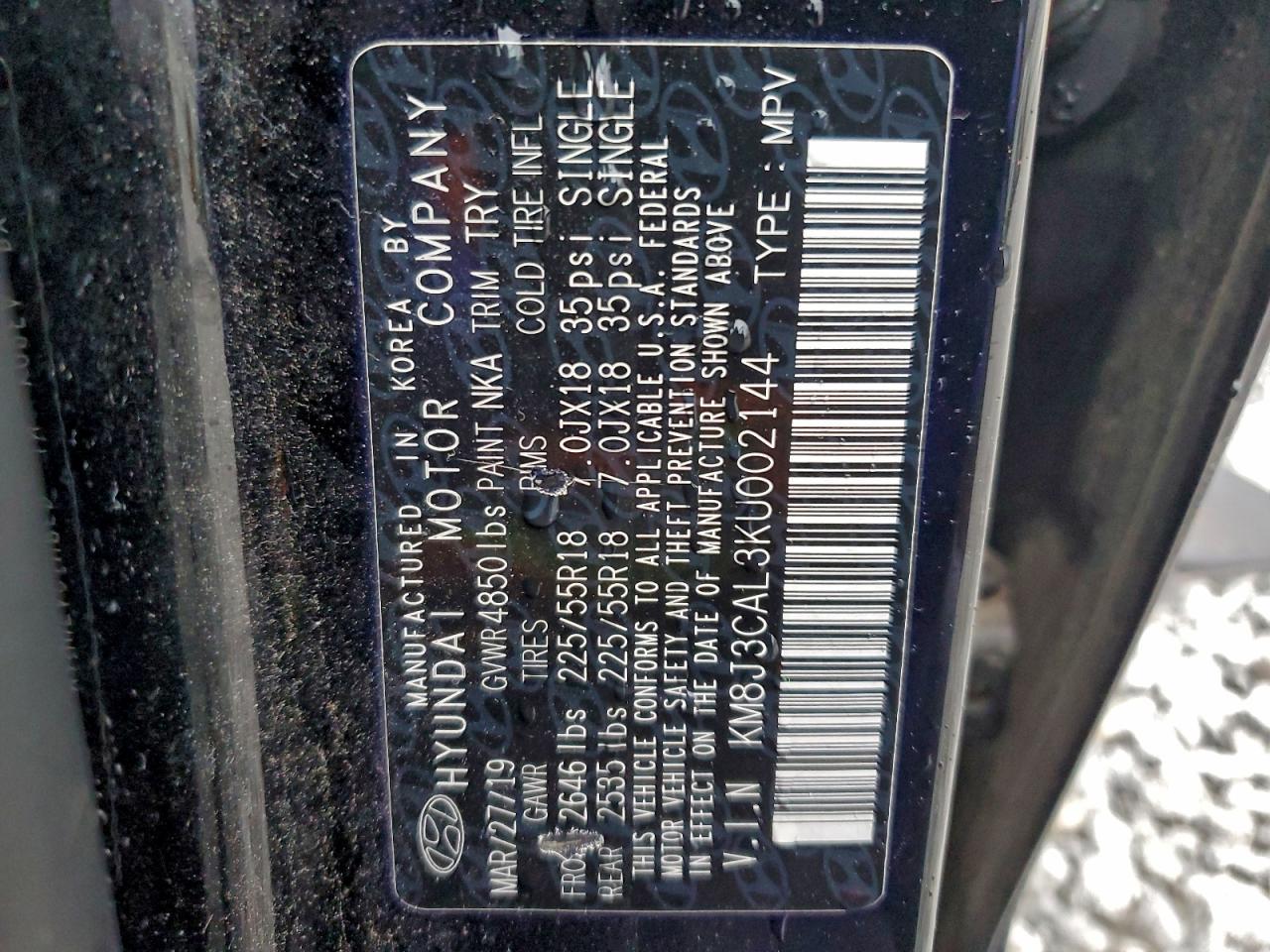 2019 HYUNDAI TUCSON