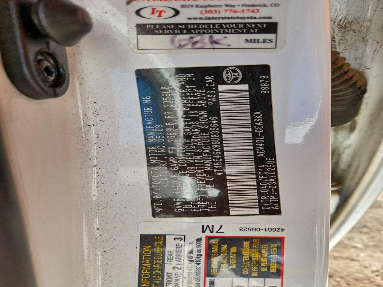 2009 TOYOTA CAMRY