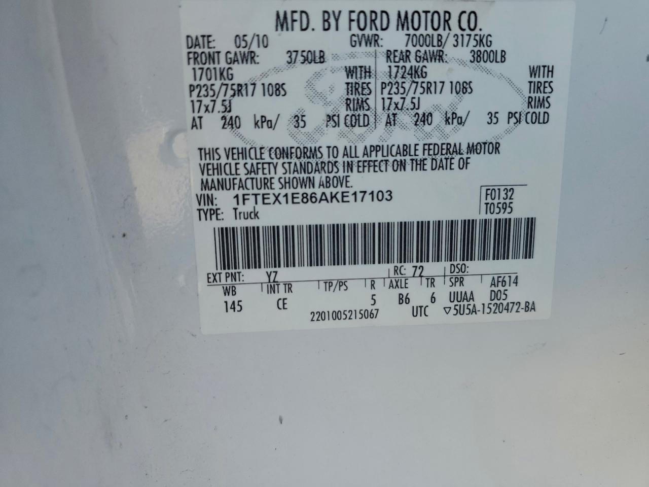 2010 FORD F-150