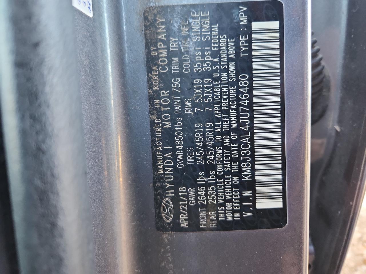 2018 HYUNDAI TUCSON