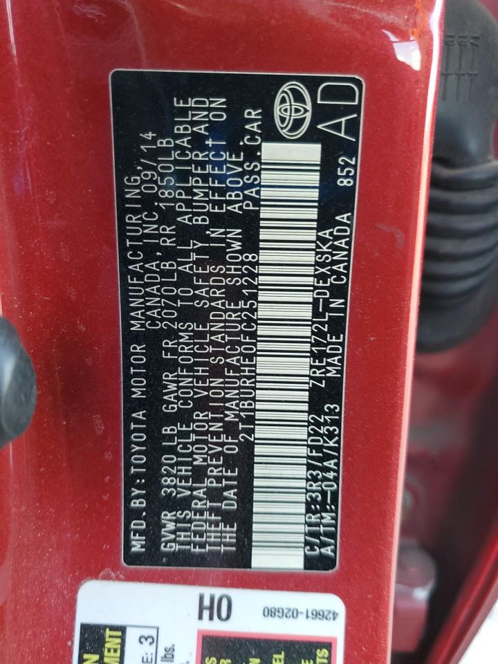 2015 TOYOTA COROLLA