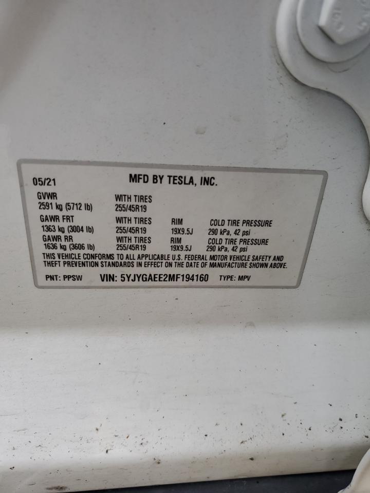 2021 TESLA MODEL Y