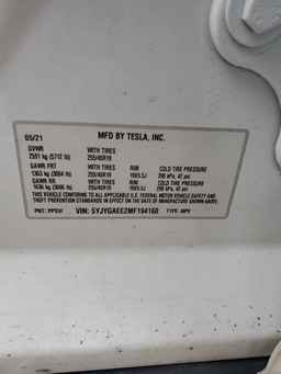 2021 TESLA MODEL Y