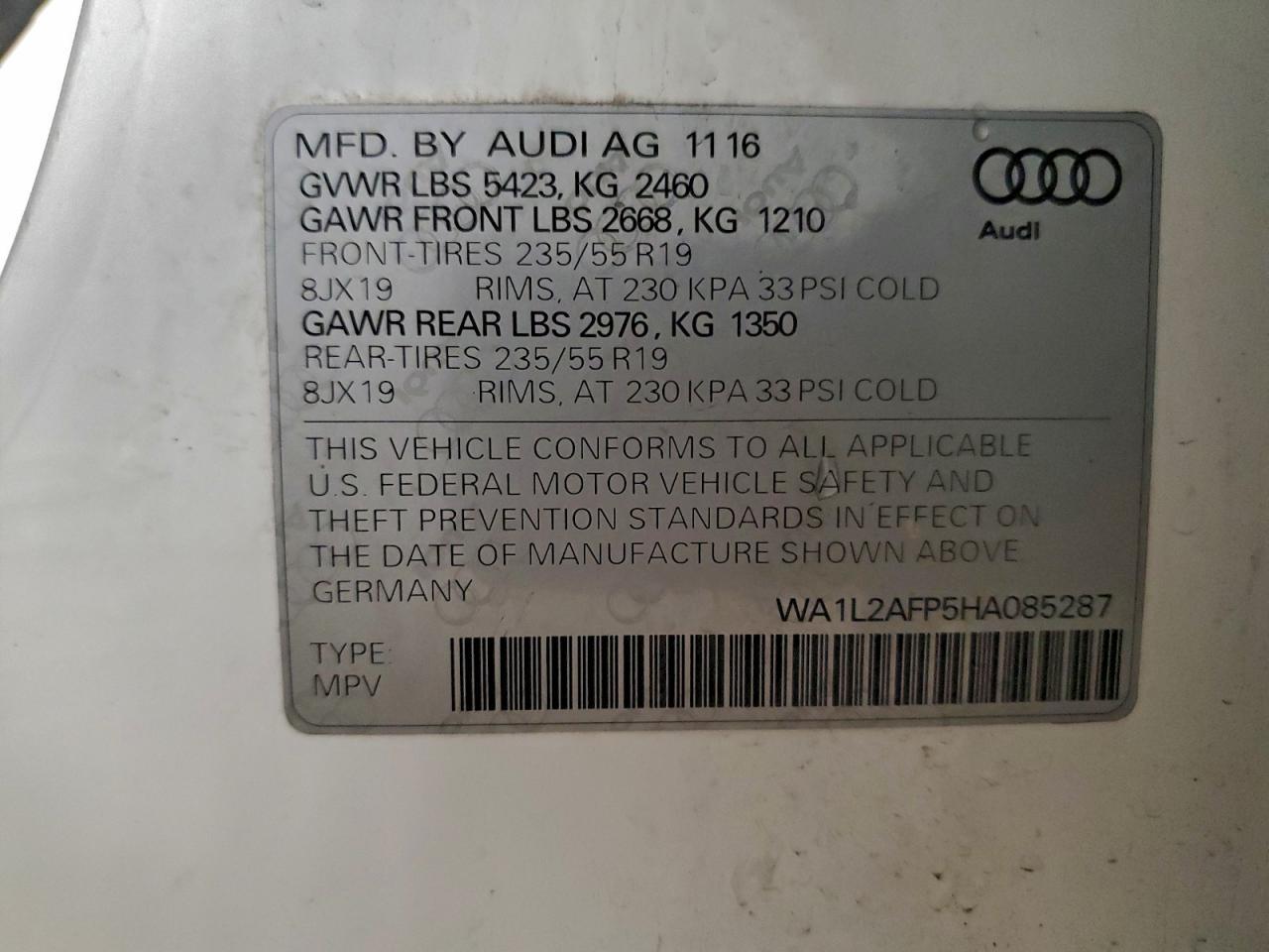2017 AUDI Q5