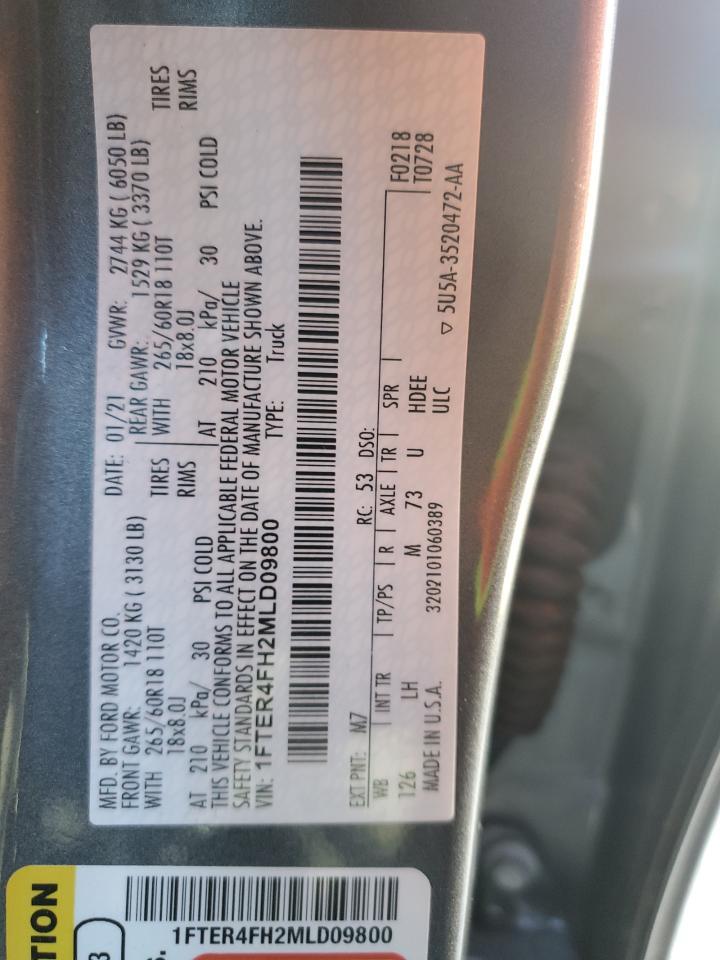 2021 FORD RANGER