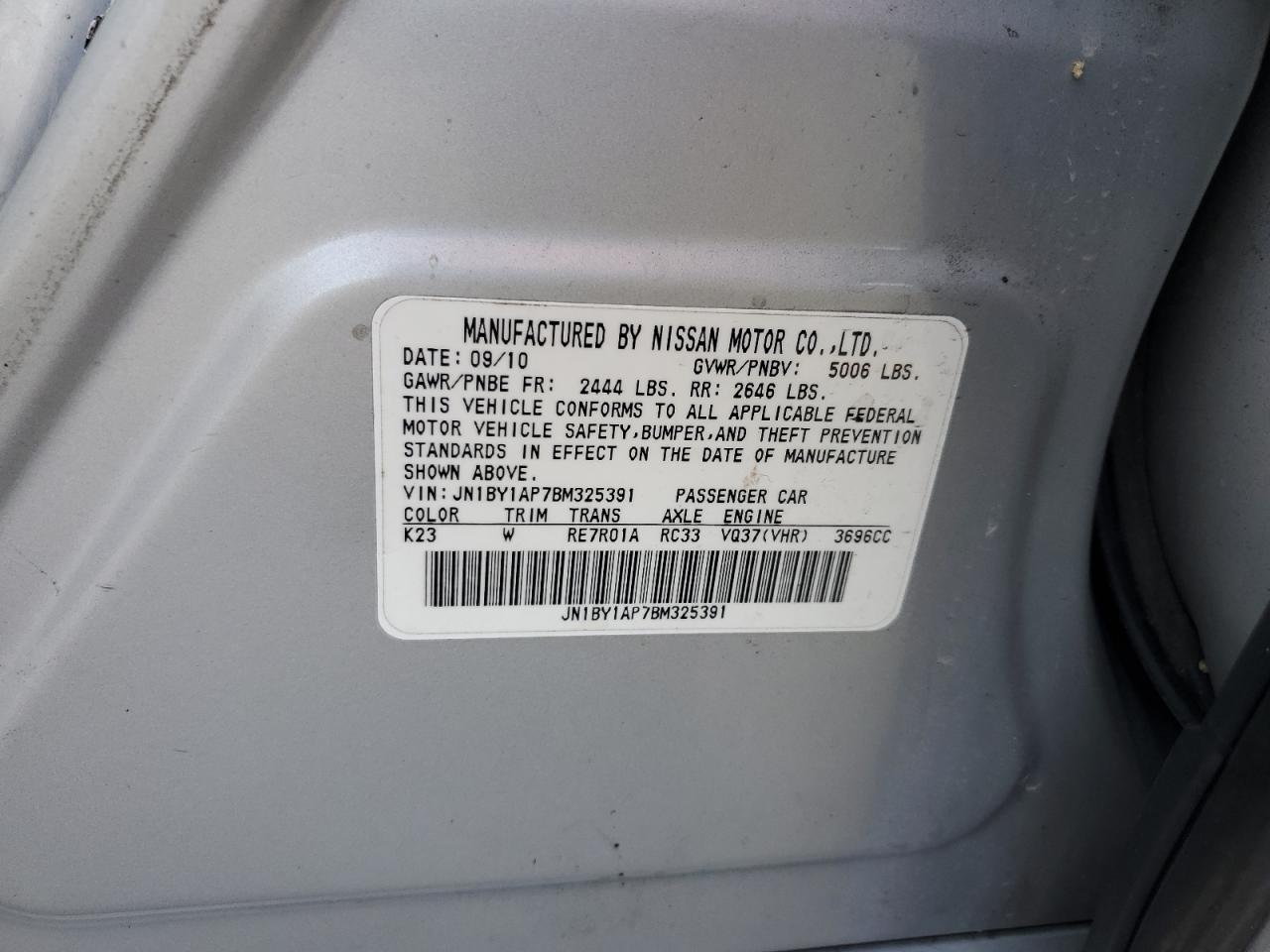 2011 INFINITI M37