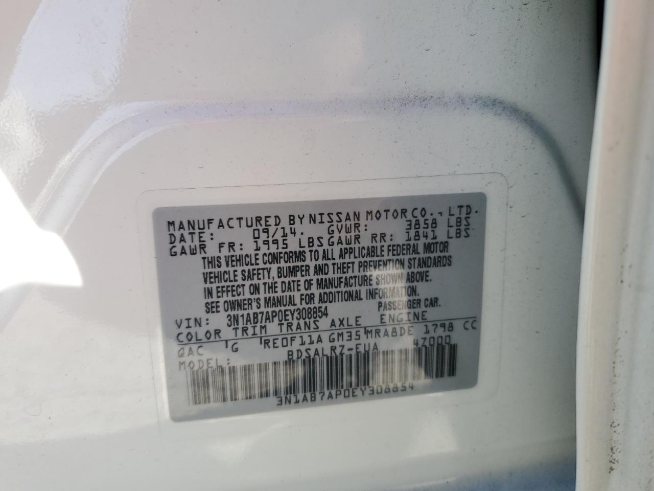 2014 NISSAN SENTRA