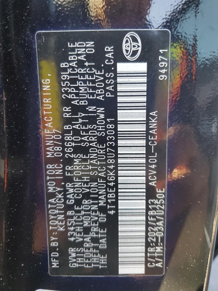 2008 TOYOTA CAMRY