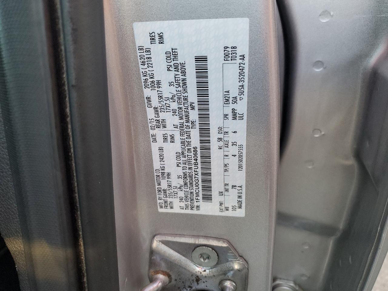 2015 FORD ESCAPE