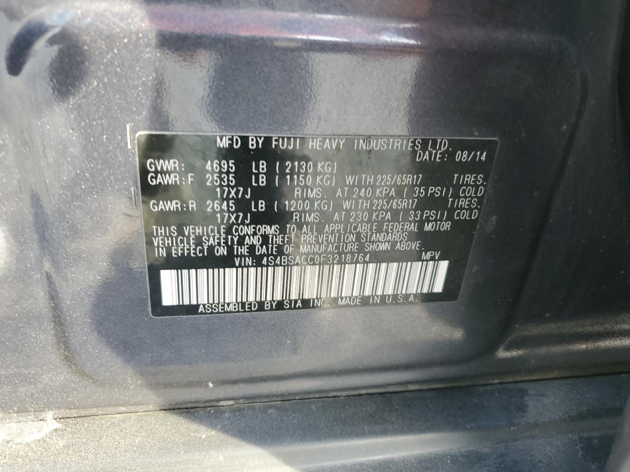 2015 SUBARU Outback