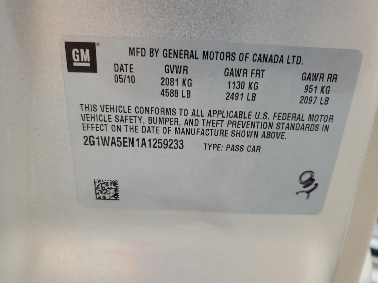 2010 CHEVROLET IMPALA