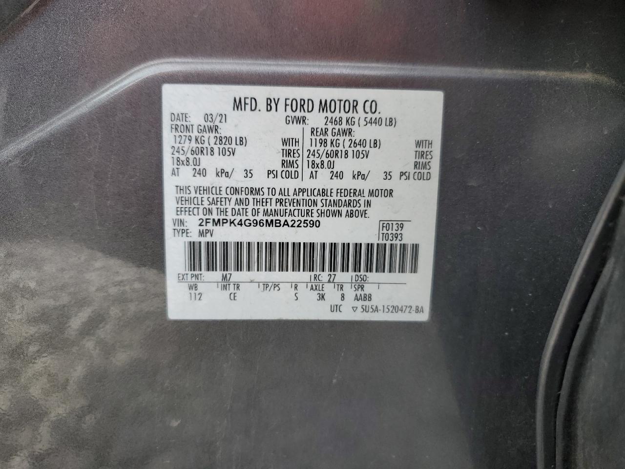 2021 FORD EDGE