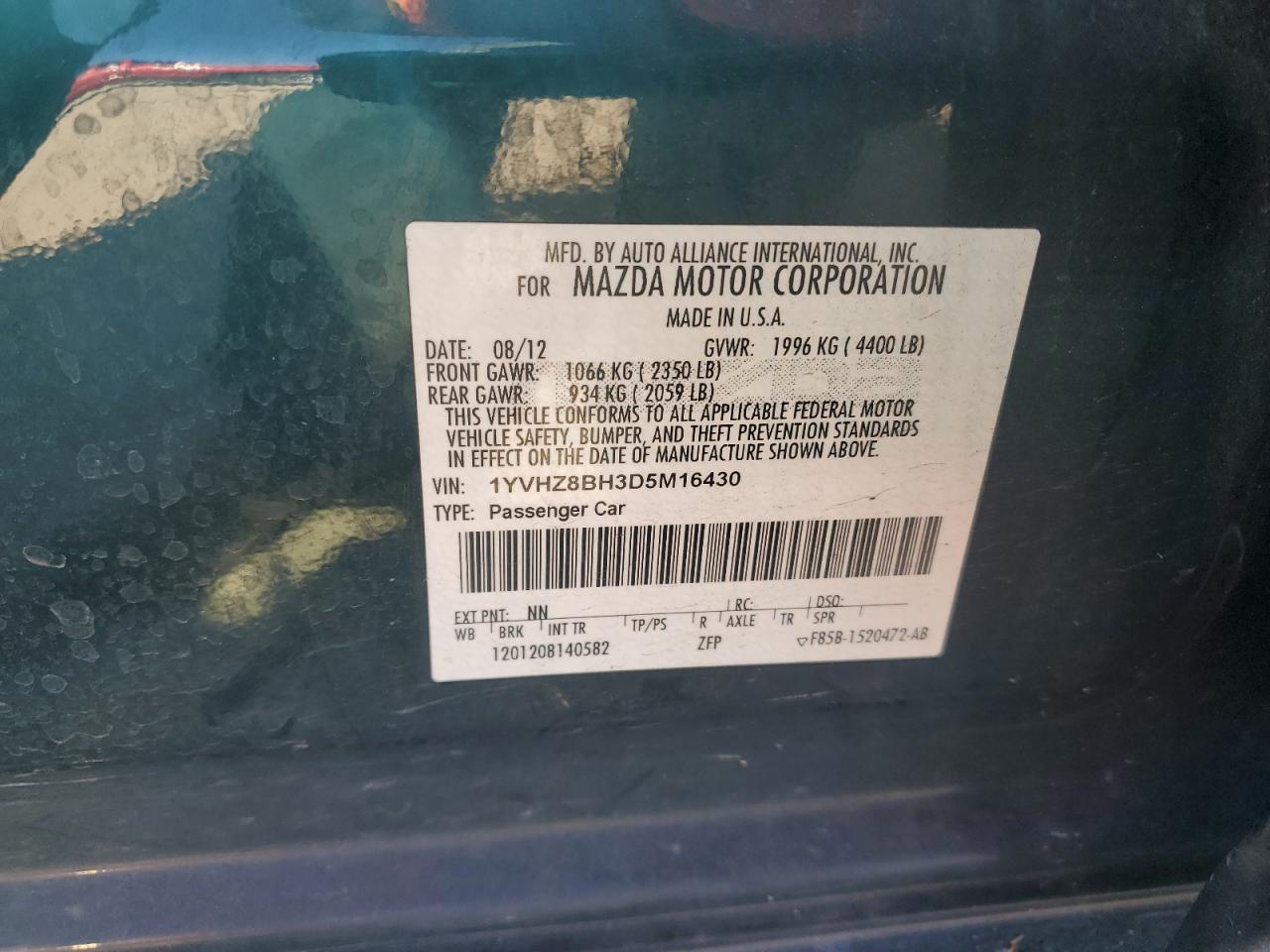 2013 MAZDA 6