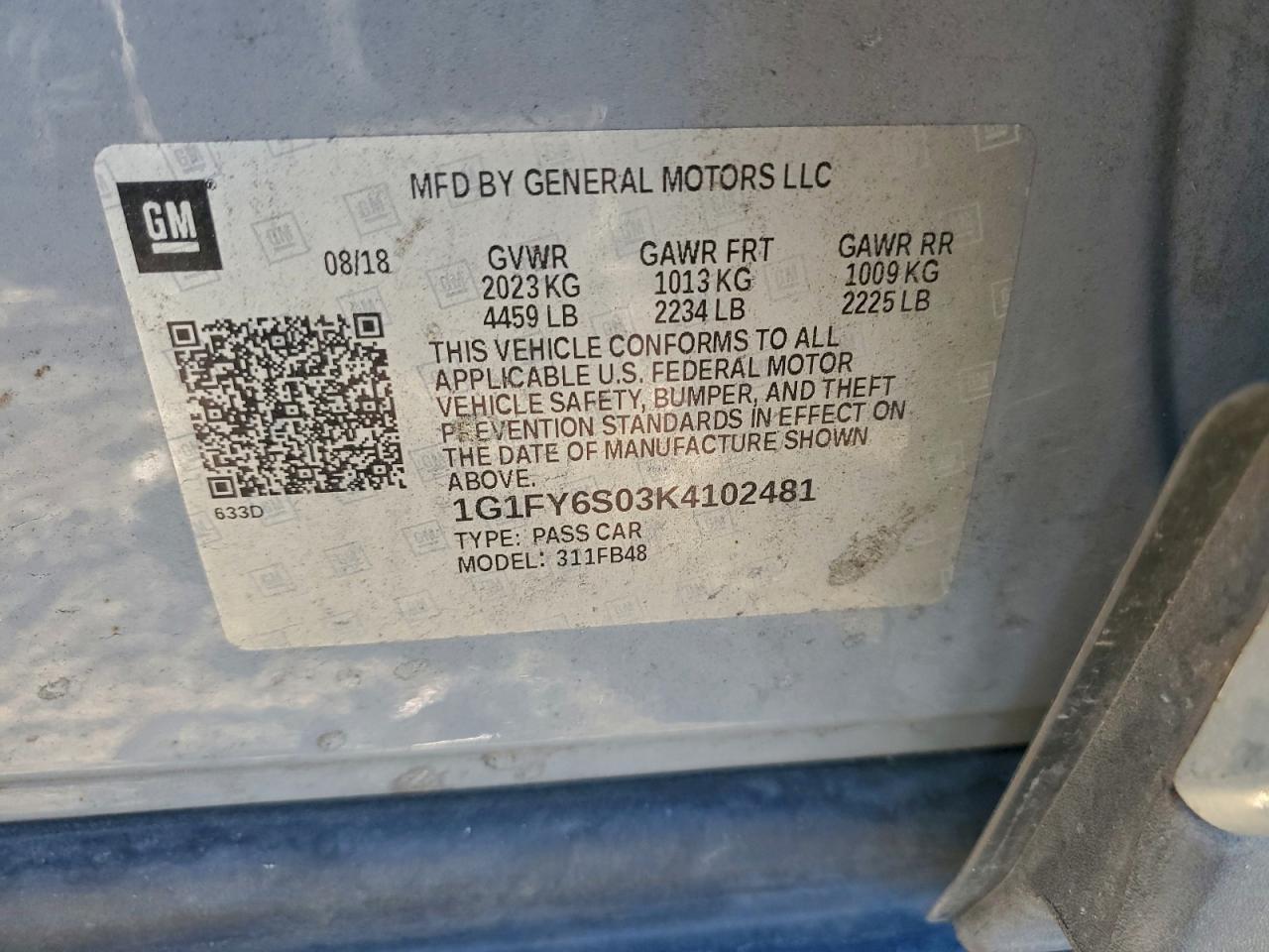 2019 CHEVROLET Bolt EV