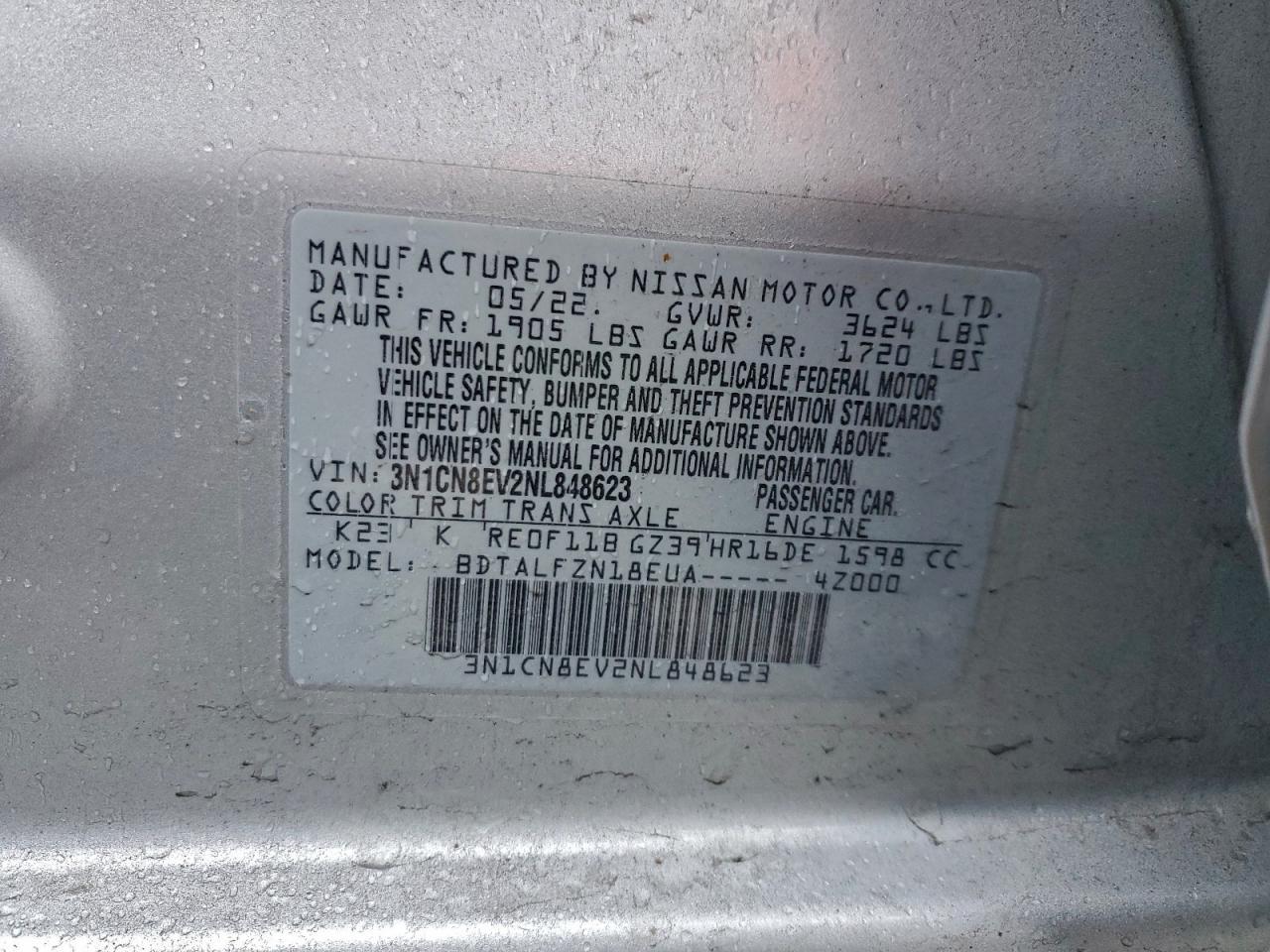2022 NISSAN VERSA