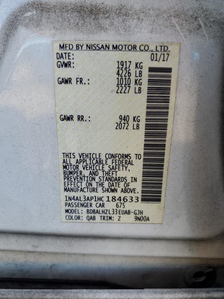 2017 NISSAN ALTIMA