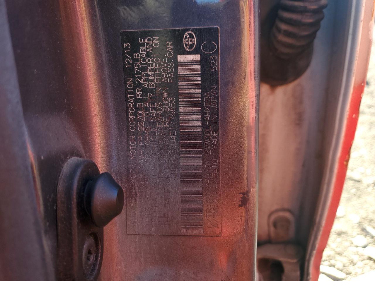 2014 TOYOTA PRIUS