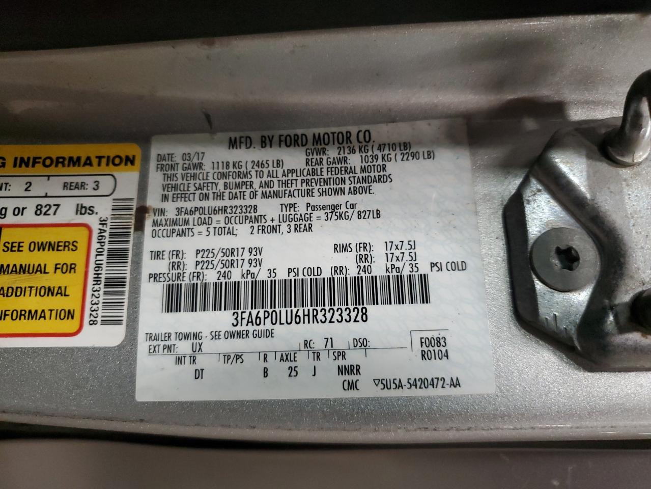 2017 FORD FUSION