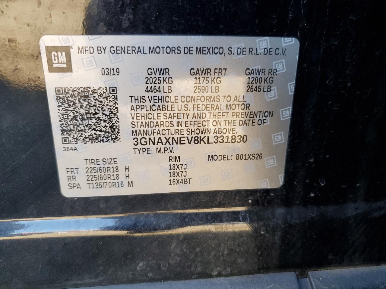 2019 CHEVROLET EQUINOX