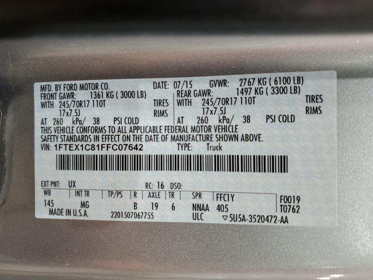 2015 FORD F-150
