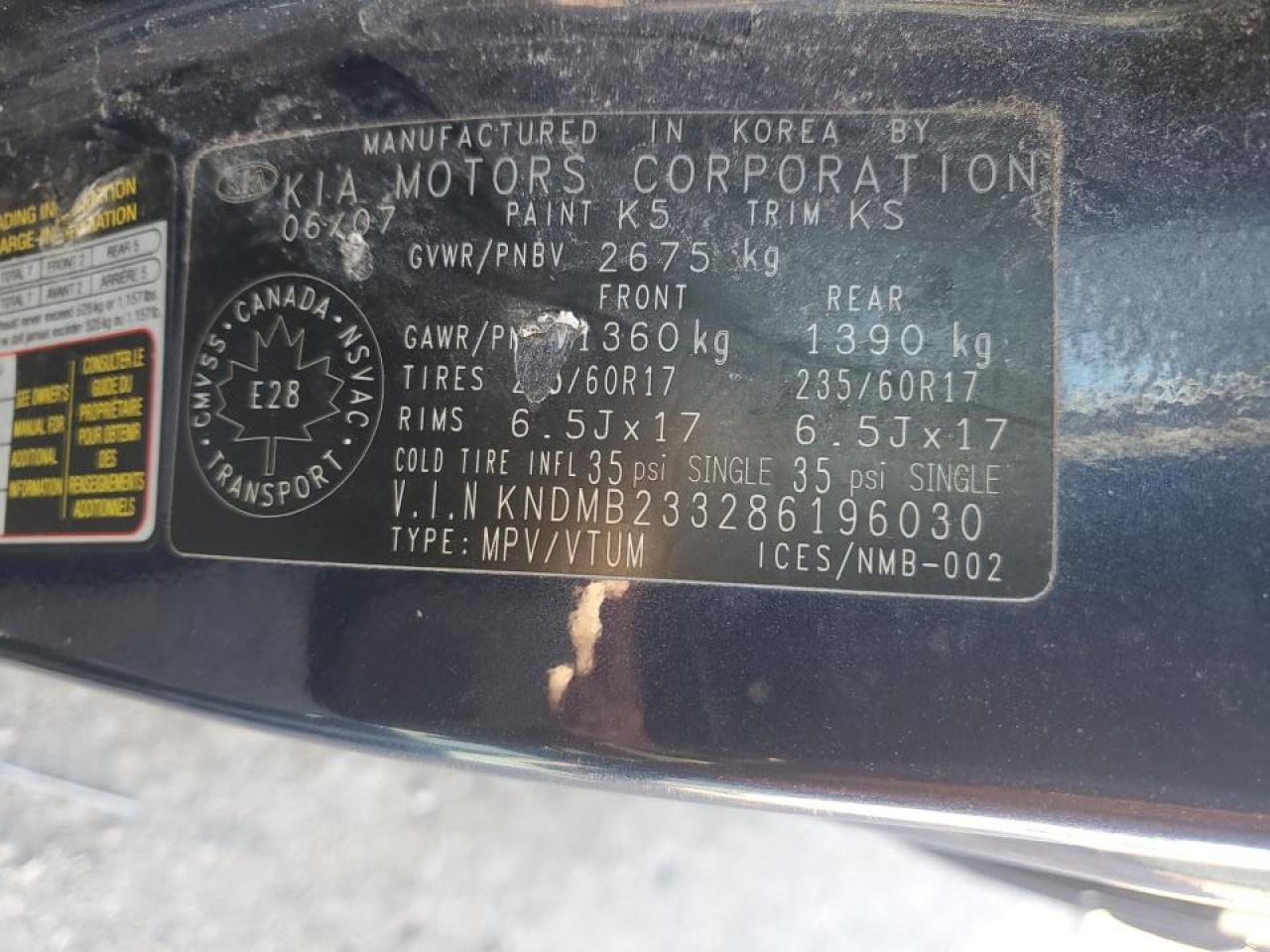 2008 KIA SEDONA