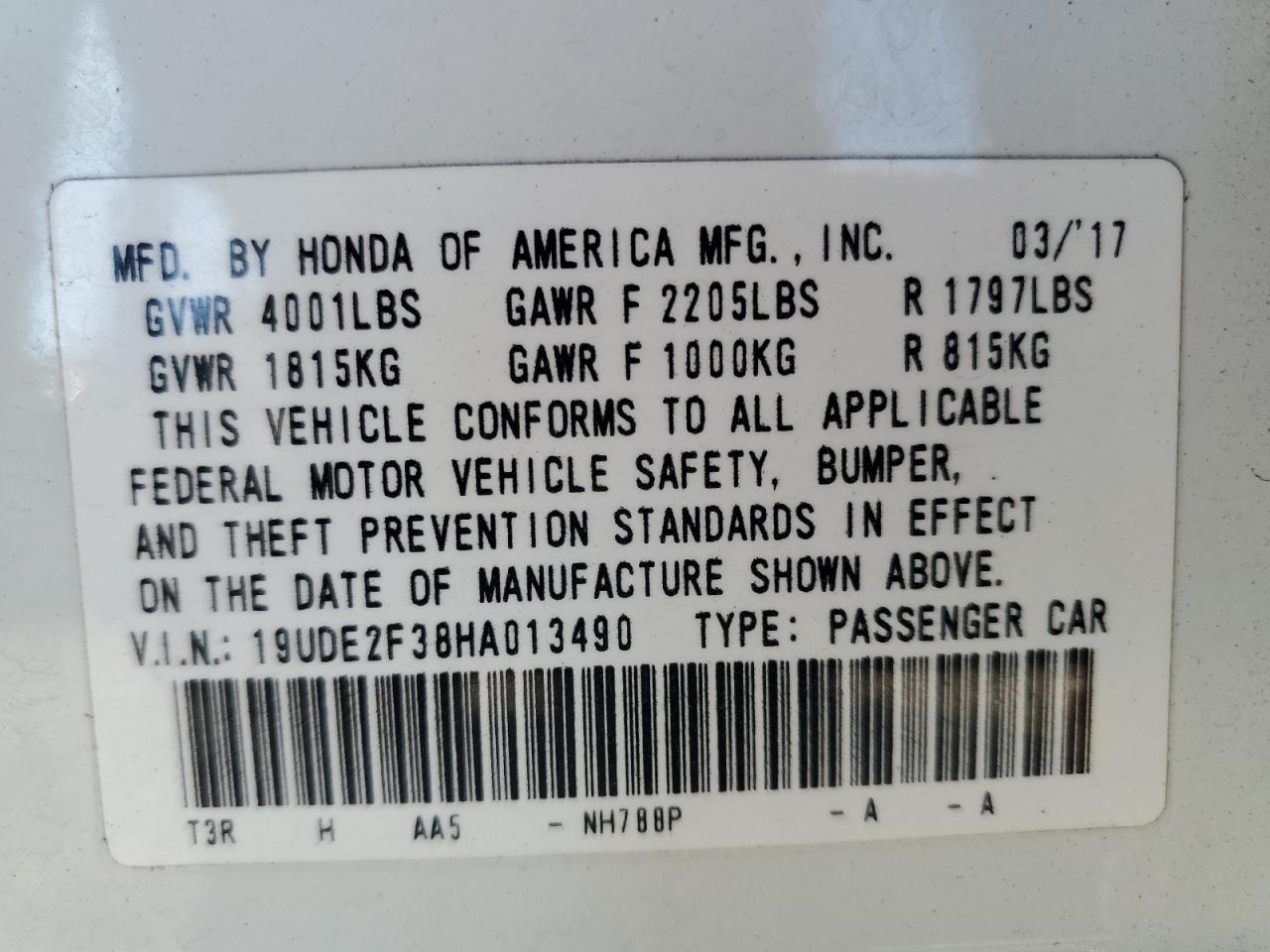 2017 ACURA ILX