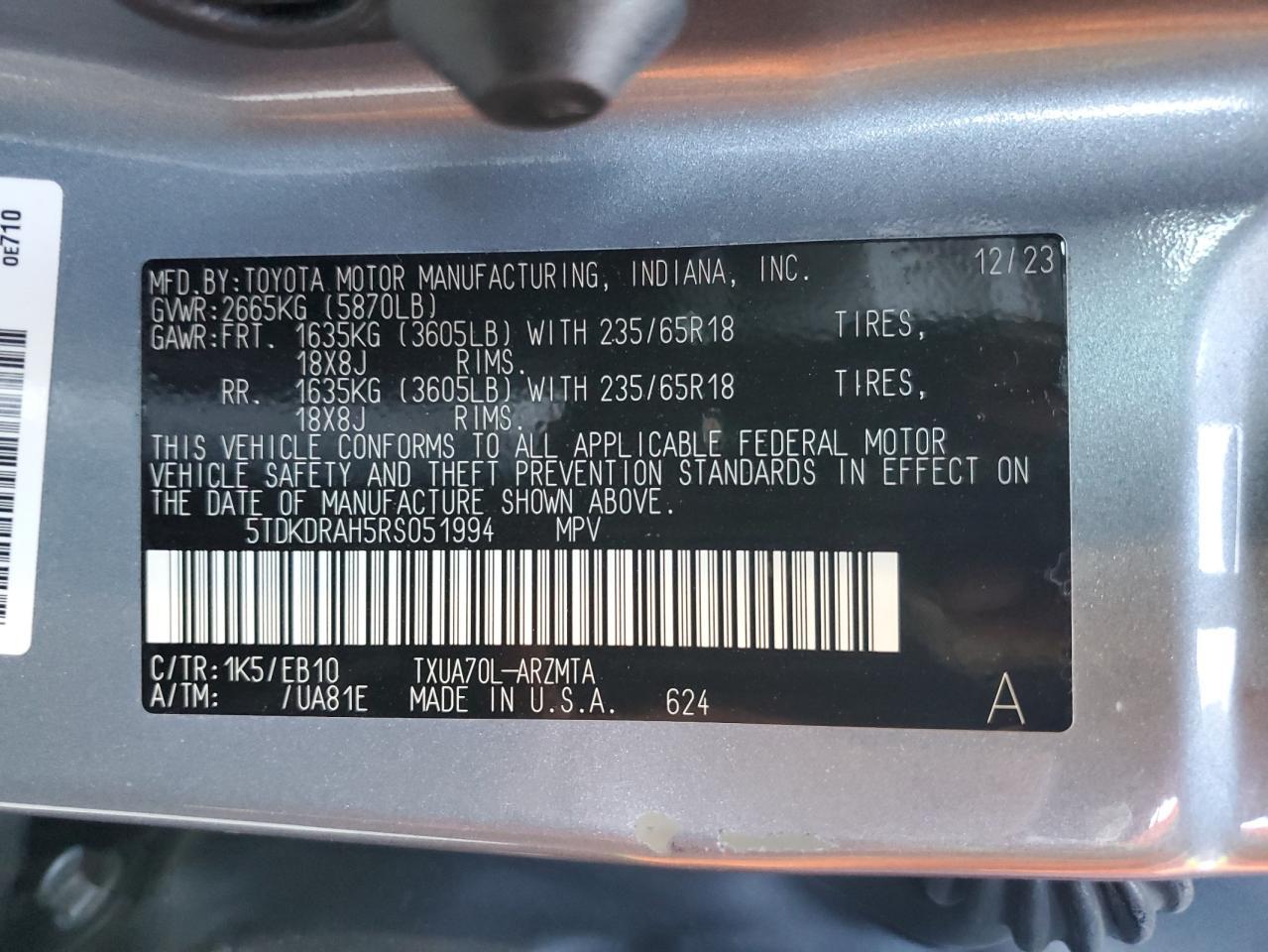 2024 TOYOTA HIGHLANDER