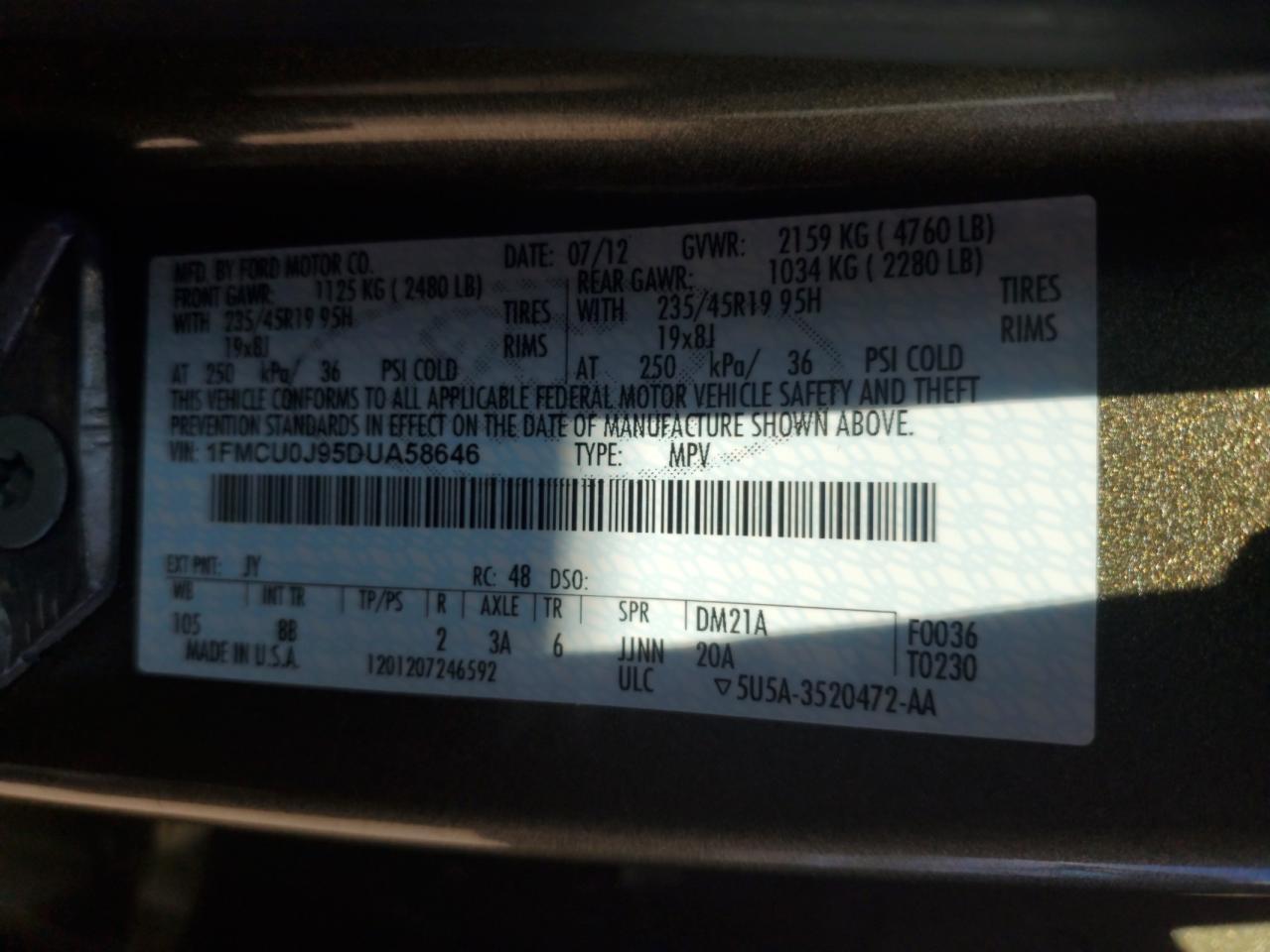 2013 FORD ESCAPE