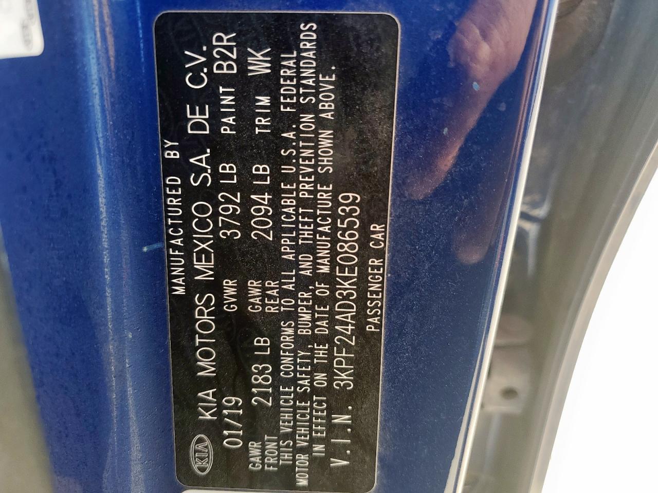 2019 KIA FORTE