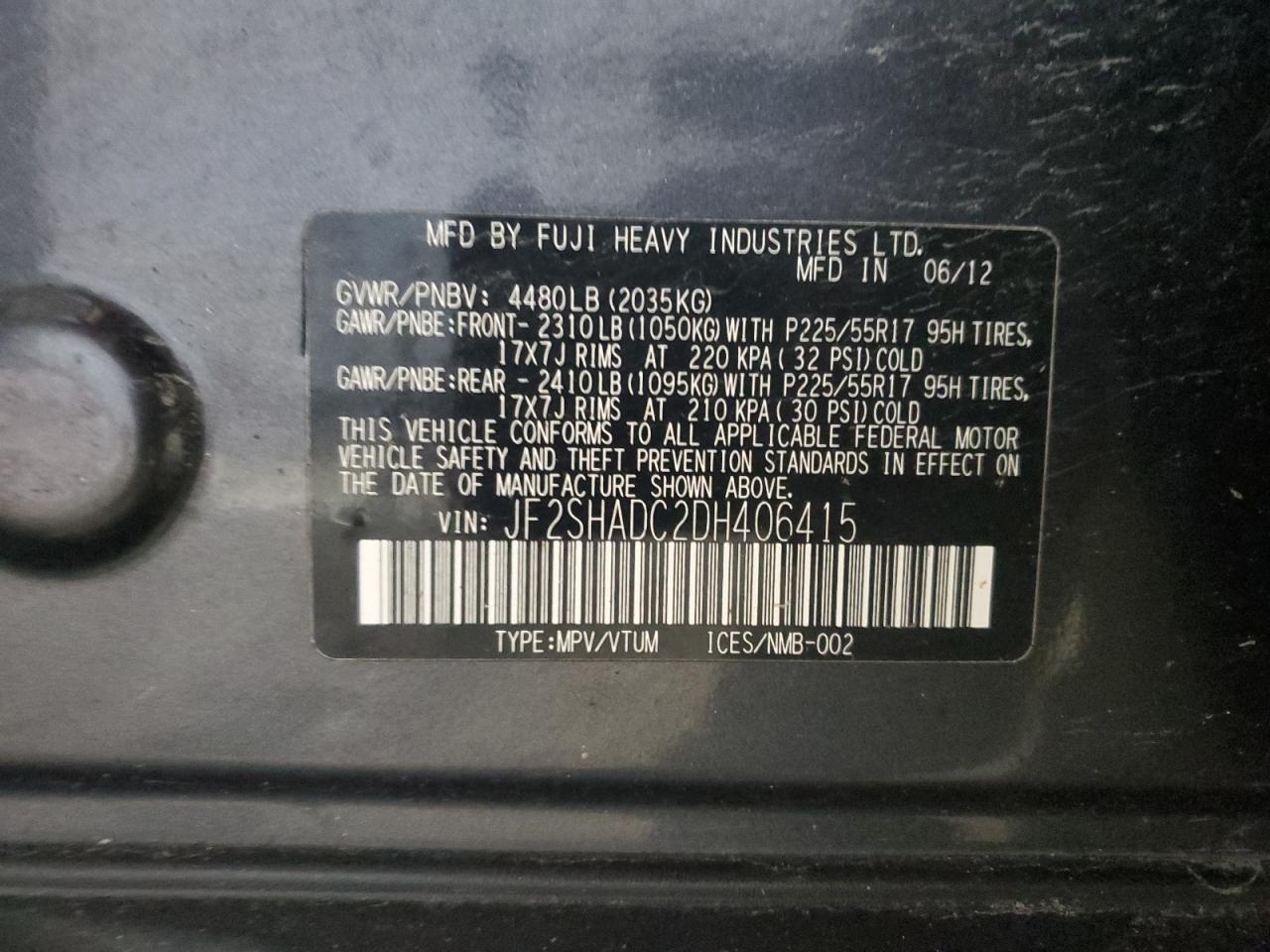 2013 SUBARU FORESTER