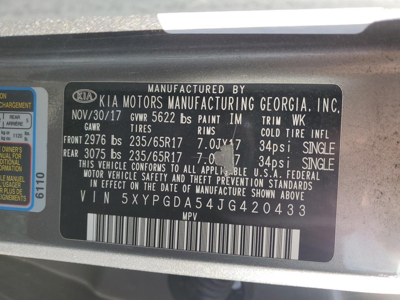 2018 KIA SORENTO