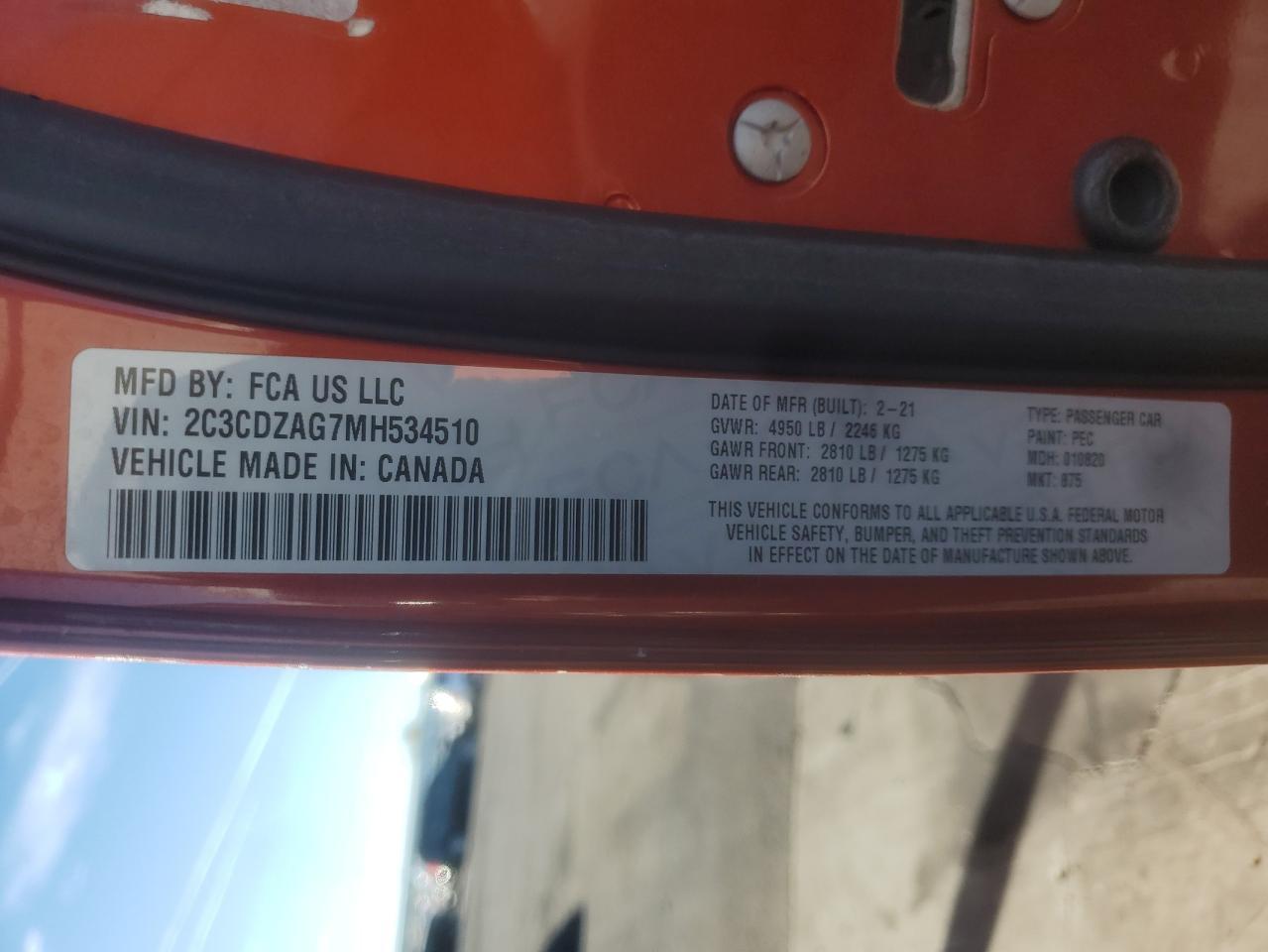 2021 DODGE Challenger