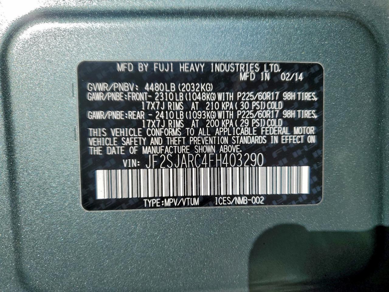 2015 SUBARU FORESTER