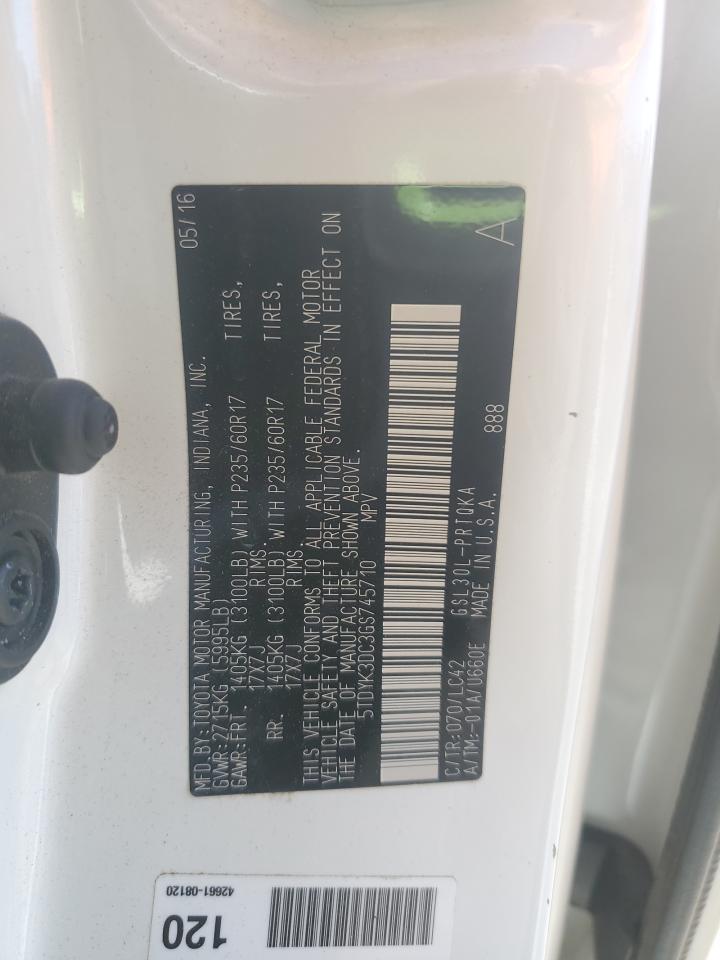 2016 TOYOTA SIENNA