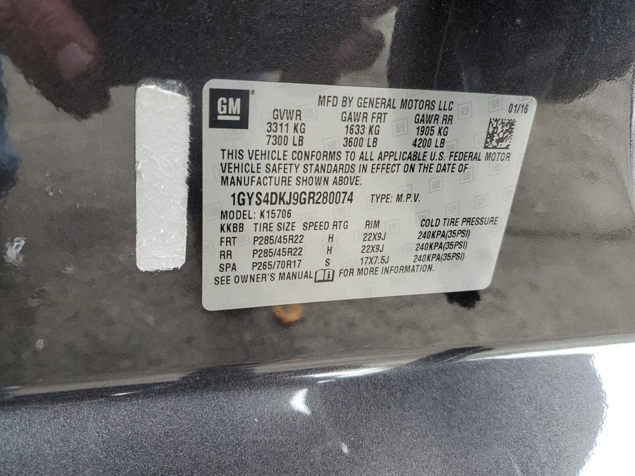 2016 CADILLAC ESCALADE
