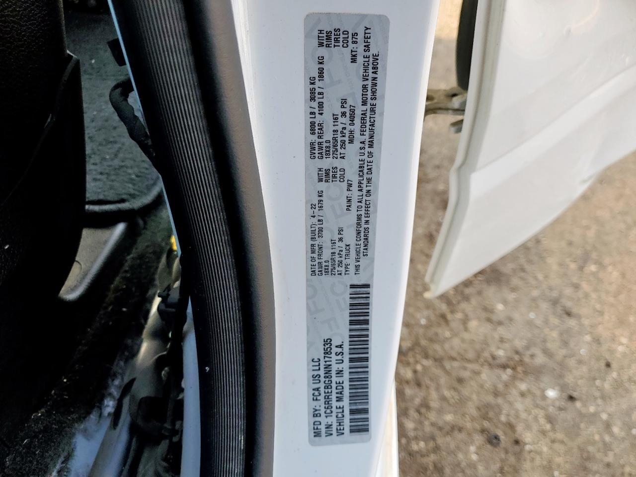 2022 RAM 1500