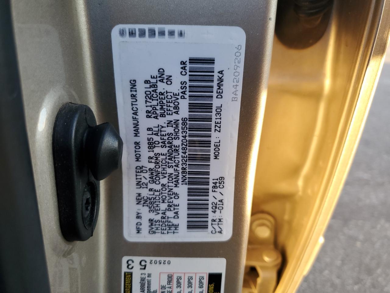 2008 TOYOTA COROLLA
