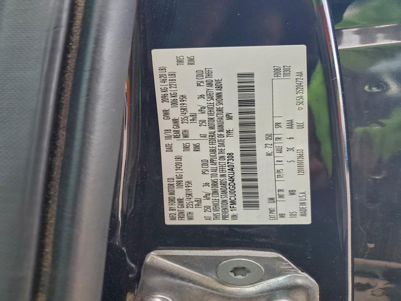 2019 FORD ESCAPE