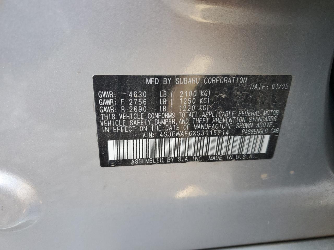 2025 SUBARU Legacy