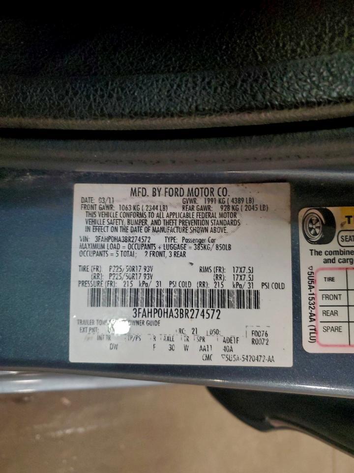 2011 FORD FUSION