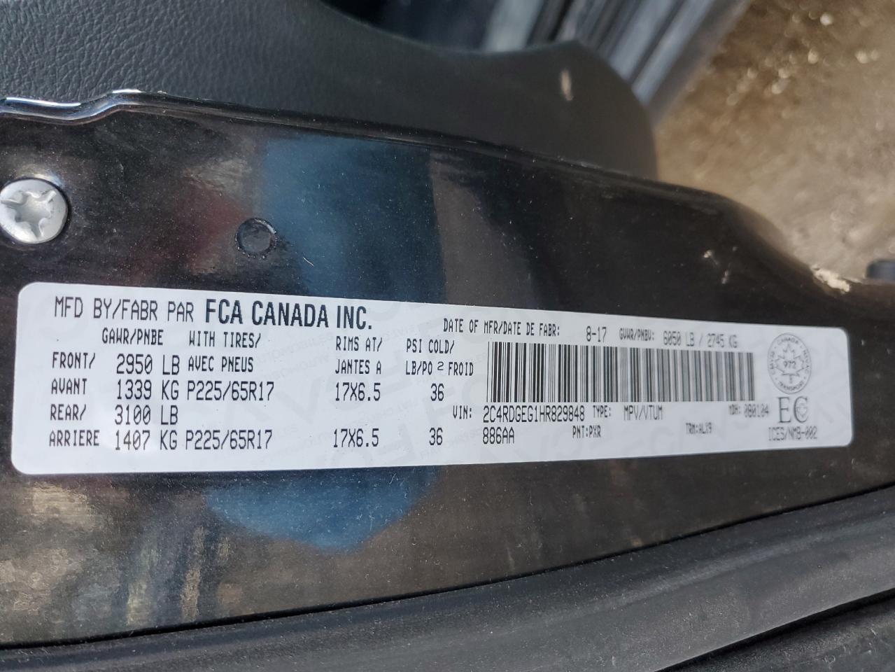 2017 DODGE GRAND CARAVAN