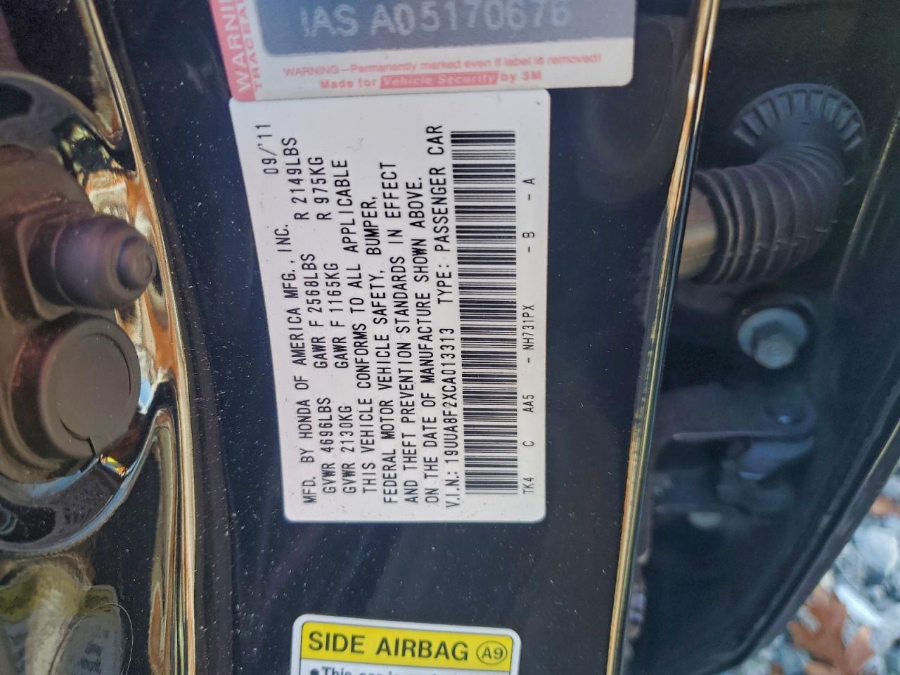 2012 ACURA TL