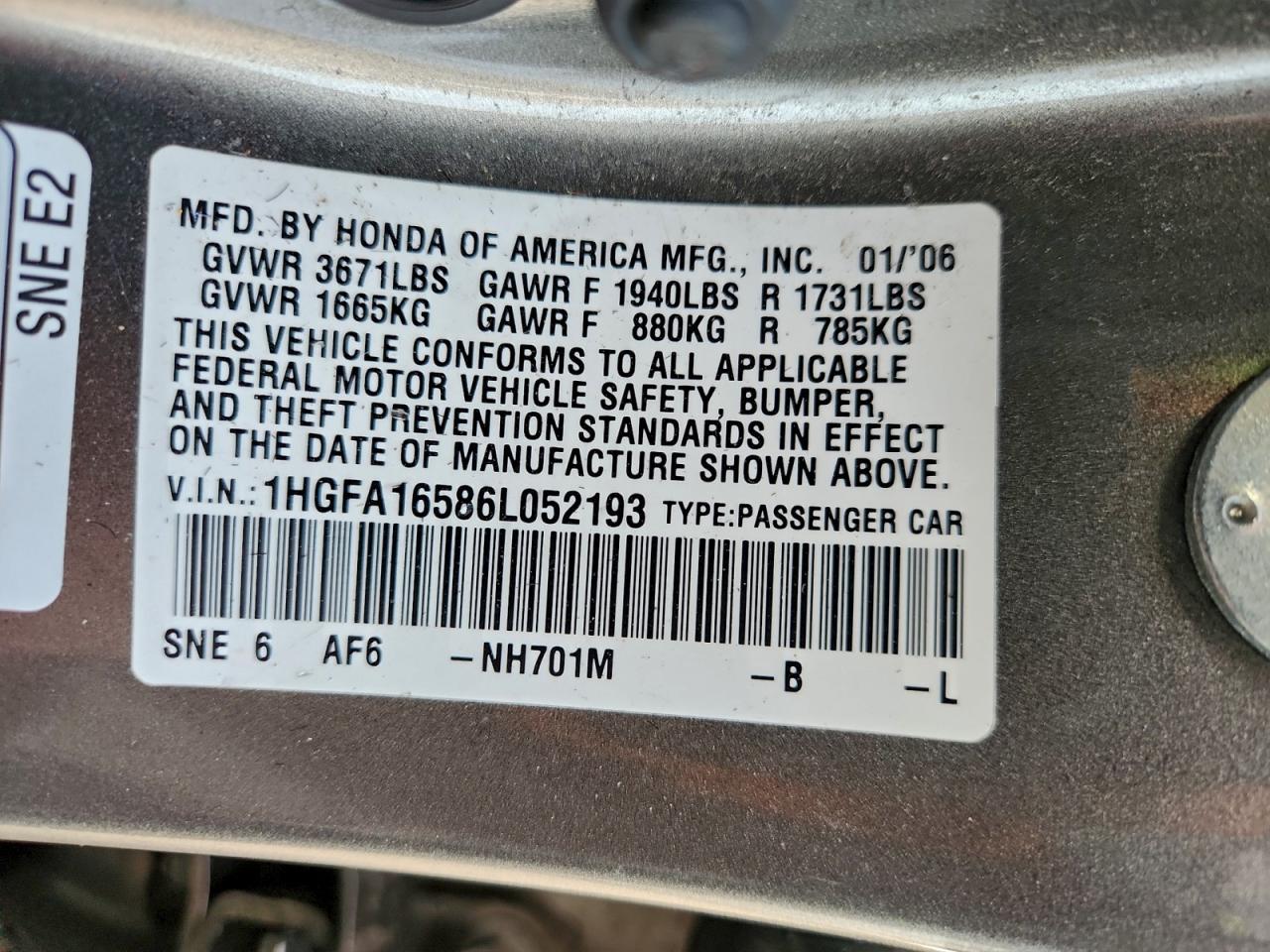 2006 HONDA CIVIC